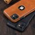 Solid Color PU Leather Phone Case For iPhones